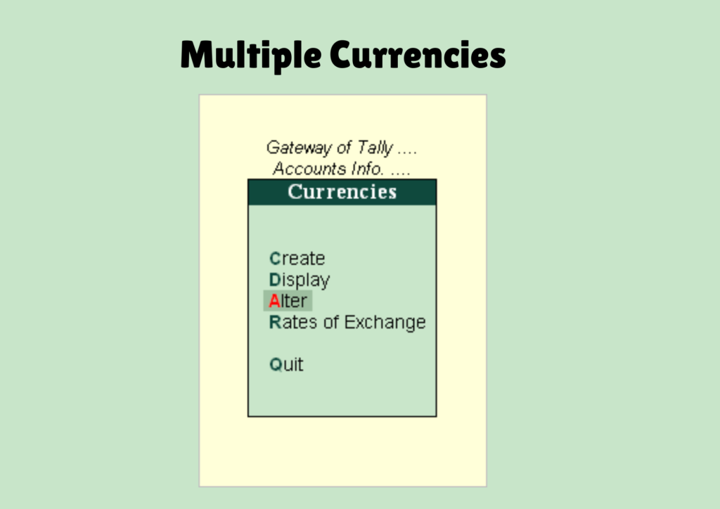 How to track Multiple Currencies in a Tally?